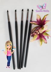 Kit Pincel Modelador G com 5 UN Preto - Importado