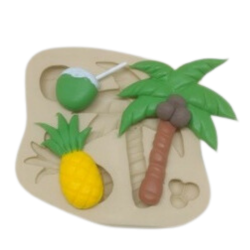 Molde de Silicone Kit Tropical Coqueiro - cód 393