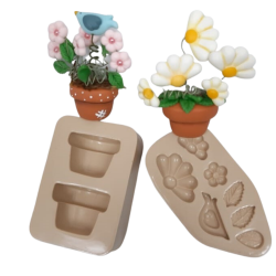 Molde de Silicone Kit Vasos