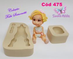 Molde de Silicone Mega Boneca Simonetti - Cód 475