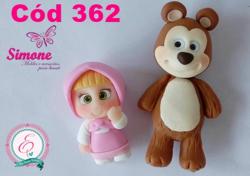 Molde de Silicone Menina e o Urso cód 362