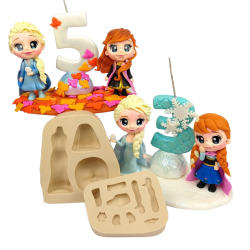 Molde de Silicone Meninas Congelantes modelo 2