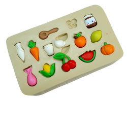 Molde de Silicone Micro Apliques 6 - Frutinhas