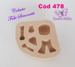 Molde de Silicone Mini Gente - Cód 478