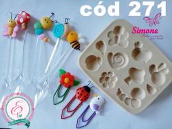 Molde de silicone Mini jardim Paixão - cód 271