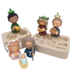 Molde de Silicone Mini Presépio
