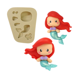 Molde de Silicone Mini Sereia - Cód 1044
