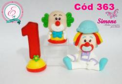 Molde de Silicone Multi palhaços - cód 363