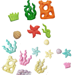 Molde de Silicone Mundo Marinho 2 - Musgos - Cód 414
