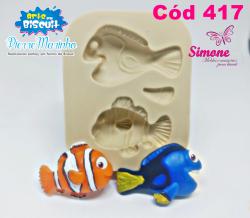 Molde de Silicone Mundo Marinho 4 M - Peixes N / D