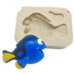 Molde de Silicone Mundo Marinho G3 / Peixe D - Cód 424