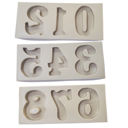 Molde de Silicone Kit  Números M - Cód 111