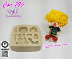 Molde de Silicone Palhaço Simão - Cód 780