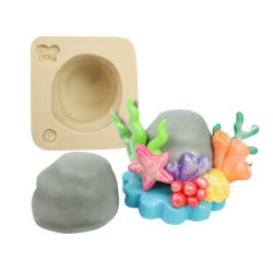 Molde de Silicone Pedra 3D - P - Cód 1054