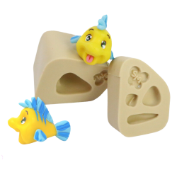 Molde de Silicone Peixinho amigo - P - Cód 1047