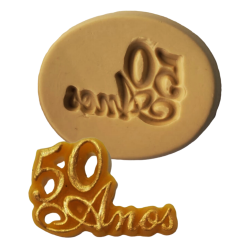Molde de silicone - Placa 50 Anos cod 181