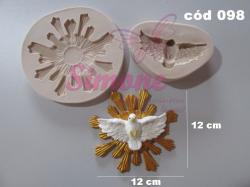Molde de Silicone Pomba Divino com Esplendor GG - Cód 098