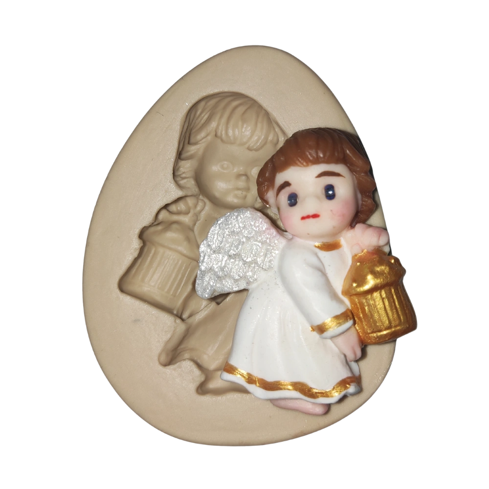 Molde de Silicone - Anjo com lanterna Cód 013