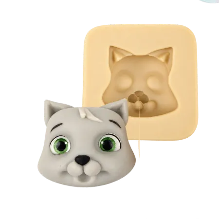 Molde de Silicone Aplique Fazendinha Gatinho - Cód 667