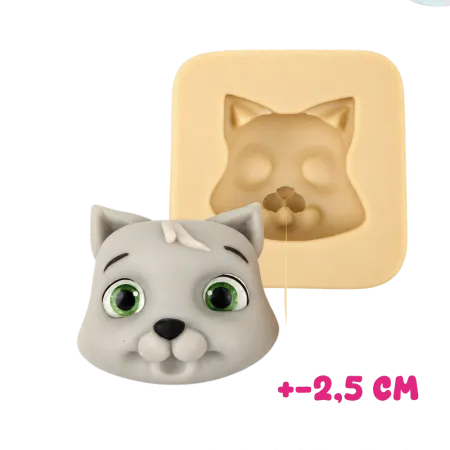 Molde de Silicone Aplique Fazendinha Gatinho - Cód 667