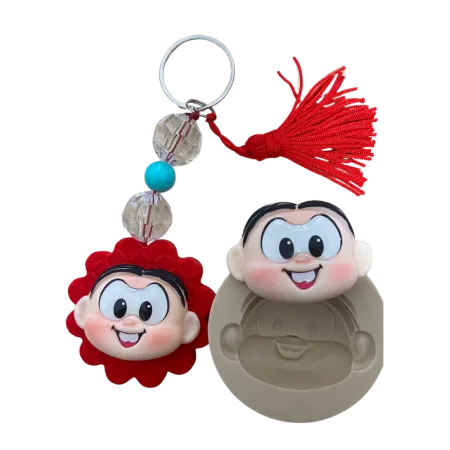 Molde de Silicone Aplique Rostinho Menina da Turminha - cód 2353