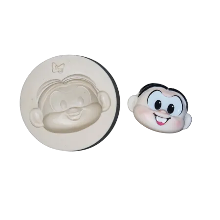 Molde de Silicone Aplique Rostinho Menina da Turminha - cód 2353