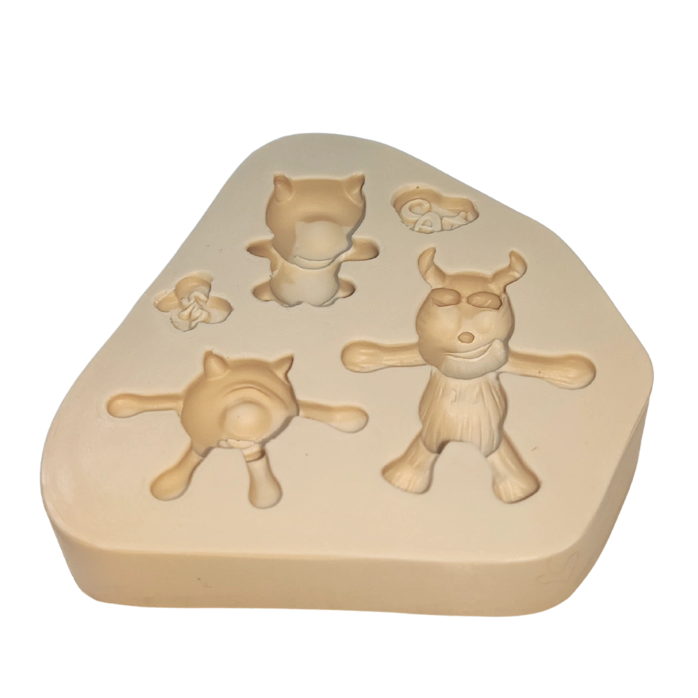 Molde de Silicone Apliques Mini Monstrinhos - cód 1758