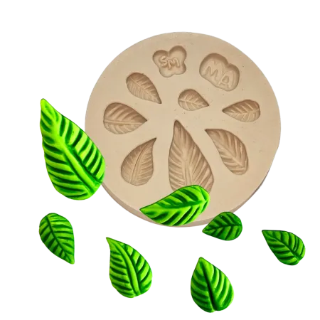 Molde de Silicone Base Mini Folhas - Cód 2354