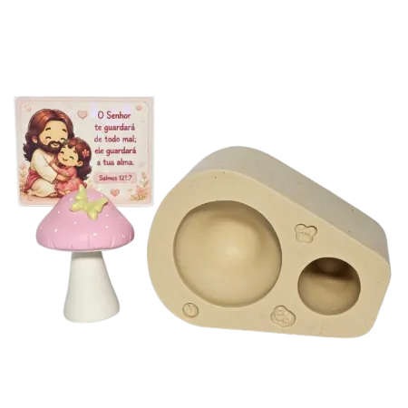 Molde de Silicone Cogumelo 3D Paixão M - Cód 2337