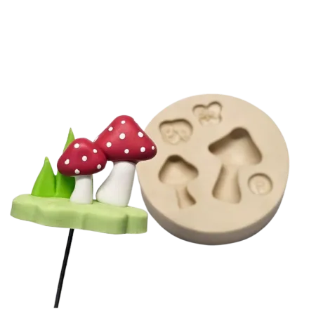 Molde de Silicone Cogumelo Paixão P - Cód 2338