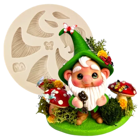 Molde de Silicone Fábrica de Gnomos - Barbas - Cód 2374