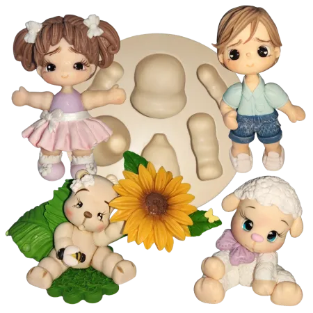 Molde de Silicone Fofurinhas Baby - Cód 2393
