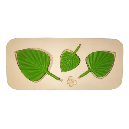 Molde de Silicone Folhas Leque - Cód 2404