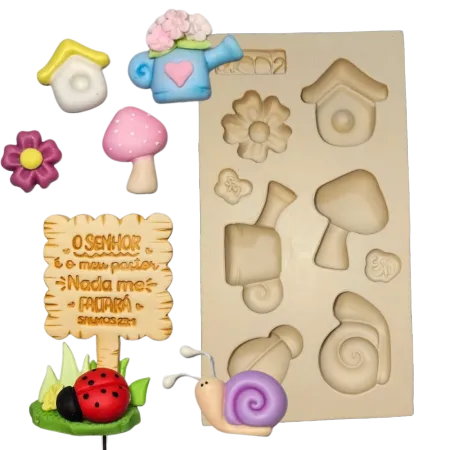 Molde de Silicone Jardim Paixão Modelo 2 - Cód 2341