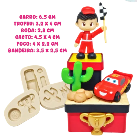 Molde de Silicone Kit Carro Combo - Cód 406