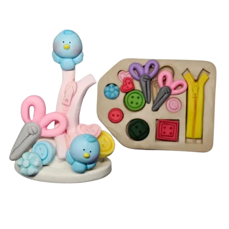 Molde de Silicone Kit Costura Paixão - Cód 1190