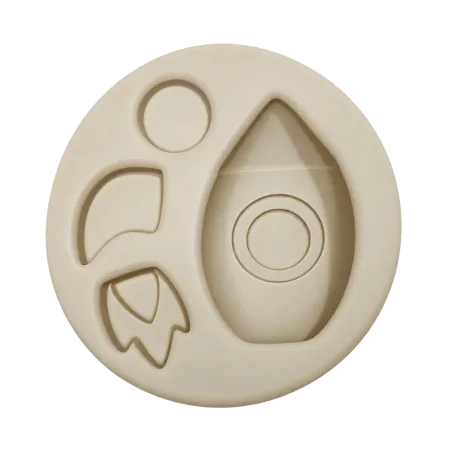 Molde de Silicone Mag Foguete - Cód 2132