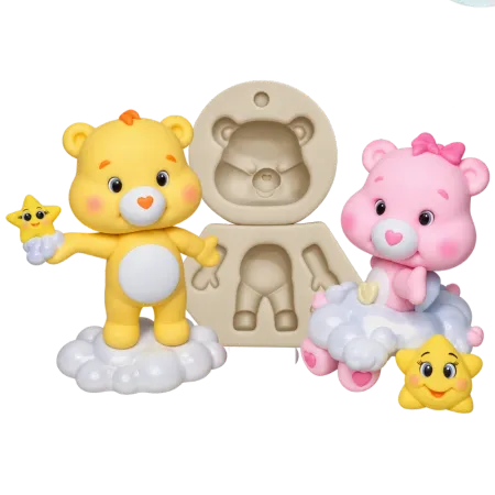 Molde de Silicone Mag Ursinhos Colorinhos - Cód 2145