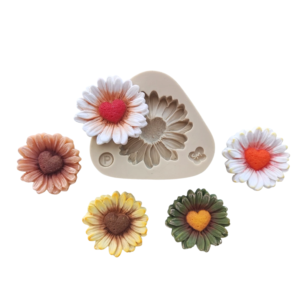 Molde de Silicone Margarida Coração P - Cód 2308