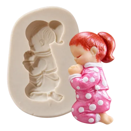 Molde de Silicone Menina Rezando - Cód 079
