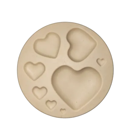 Molde de Silicone Mini Corações Rasos - Cód 2392