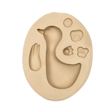 Molde de Silicone Patinho Paixão M - Cód 2343