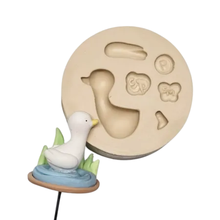 Molde de Silicone Patinho Paixão P - Cód 2342