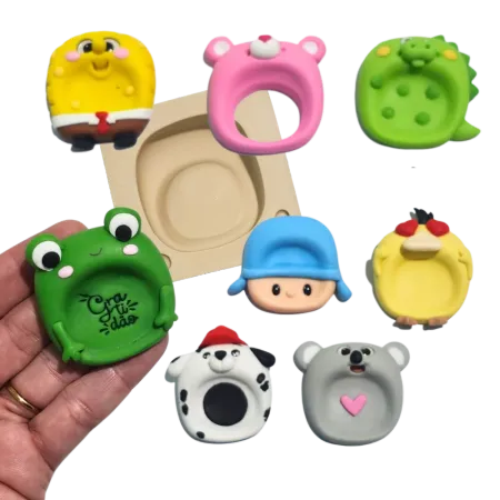 Molde de Silicone Pedra da Calma Paixão Quadrada - Cód 2330