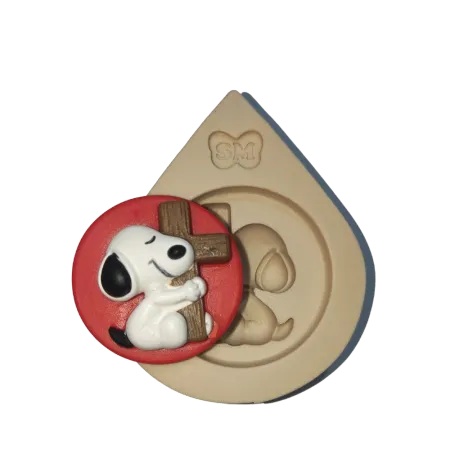 Molde de Silicone Snopdog Cruz Medalha - Cód 2413