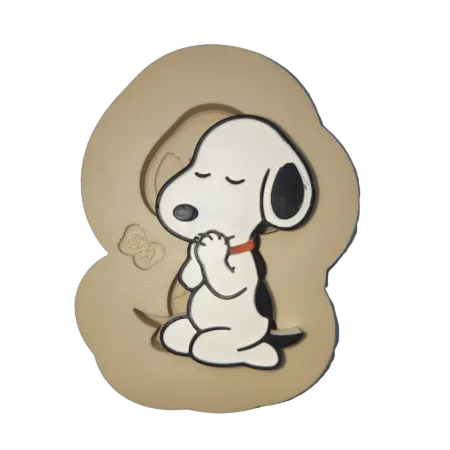 Molde de Silicone Snopdog Rezando Estilo Cartoon - Cód 2418