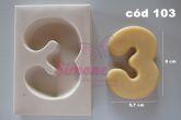Molde de Silicone Número 3 GG - Cód 103