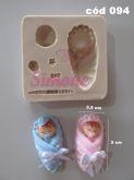 Molde de Silicone - Bebê no Saco de Dormir - Cód 094