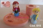 Molde de Silicone Meninas Congelantes Anna e Elsa - Cód 015