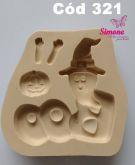 Molde de silicone Fantasminha assustador - cód 321